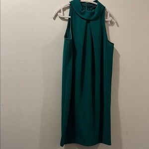 Trina Turk women’s Elegant Green Sleeveless Dress - collar/high neck - size 8